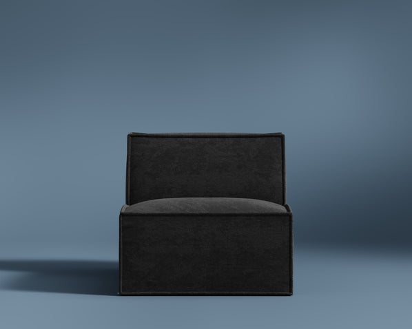 M1 Armless Sofa Seat in Carbon Black - modular sofa from Rove Lab | M1 Armless Sofa Seat - Rove Lab 香港組合梳化