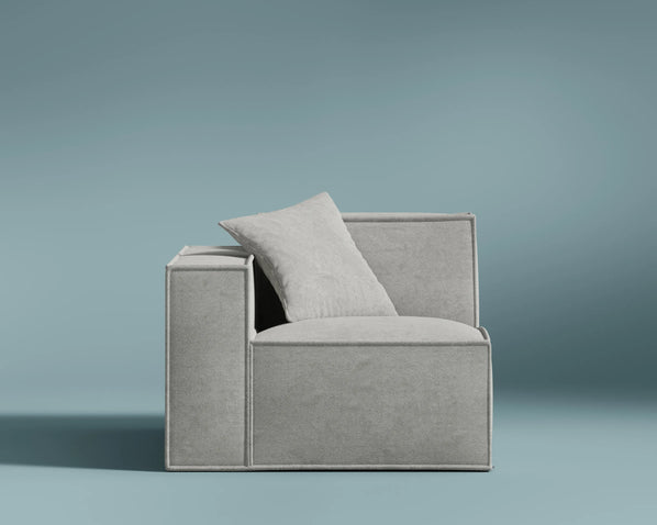 M3 Left Arm Sofa Seat in Platinum Grey - modular sofa from Rove Lab | M3 Left Arm Sofa Seat - Rove Lab 香港組合梳化